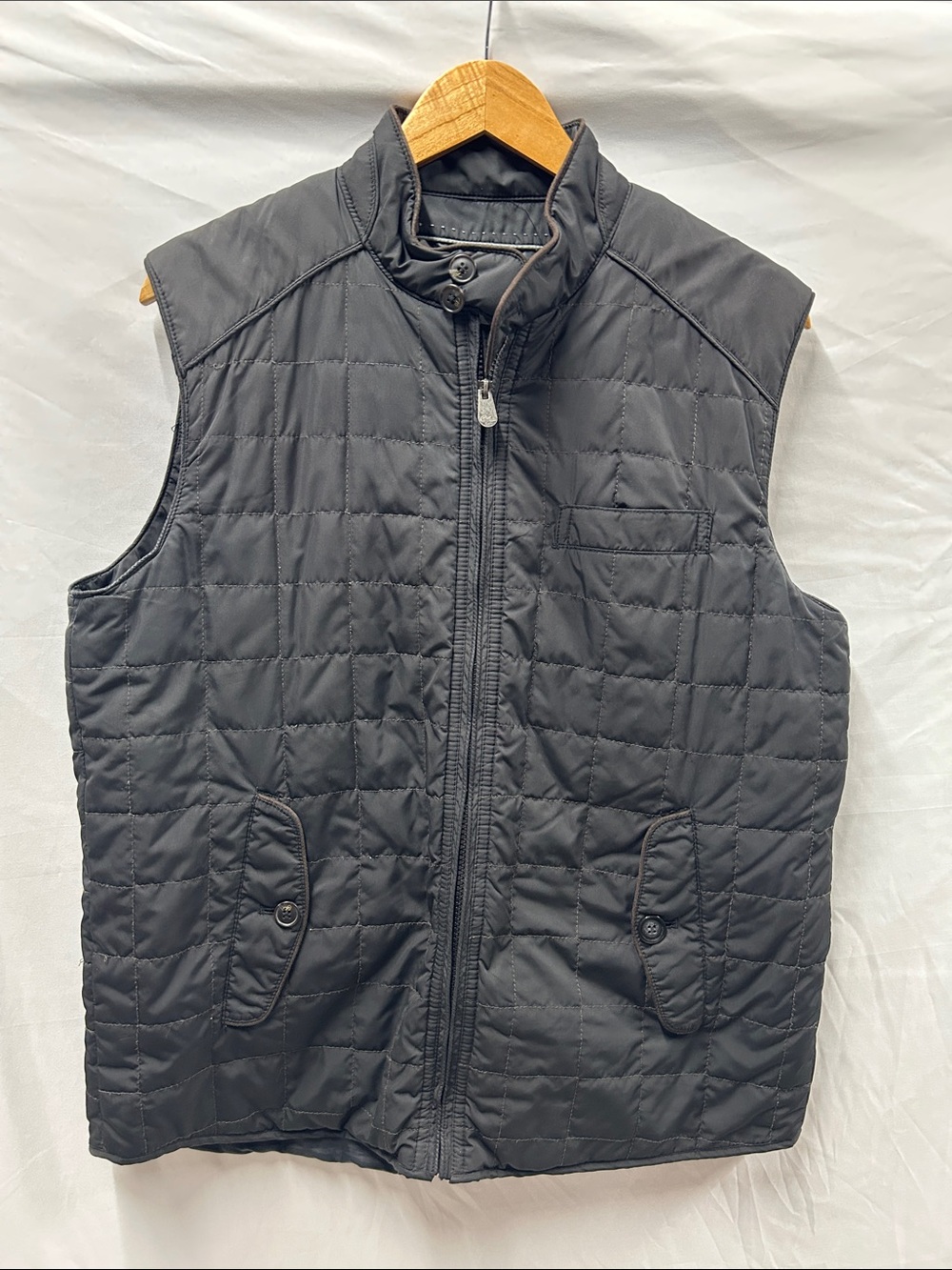 Men's Christian Lacroix Quilted Sleeveless Vest - Black - Medium